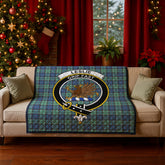 Leslie Hunting Ancient Tartan Crest Quilt